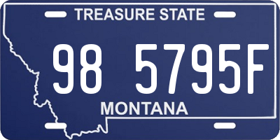 MT license plate 985795F