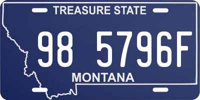 MT license plate 985796F