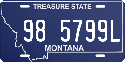 MT license plate 985799L