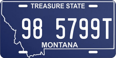 MT license plate 985799T