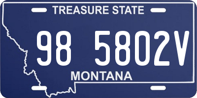 MT license plate 985802V