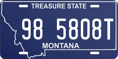 MT license plate 985808T
