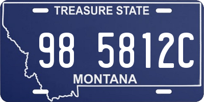 MT license plate 985812C