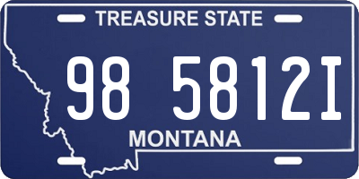 MT license plate 985812I