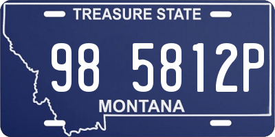 MT license plate 985812P