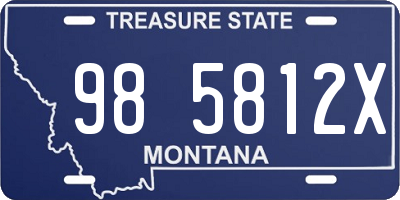 MT license plate 985812X