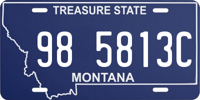MT license plate 985813C
