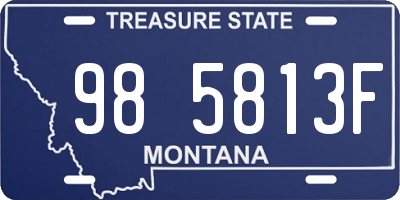 MT license plate 985813F