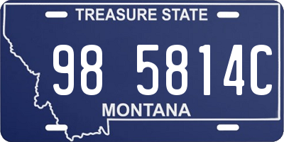 MT license plate 985814C