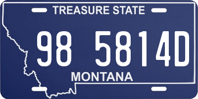 MT license plate 985814D