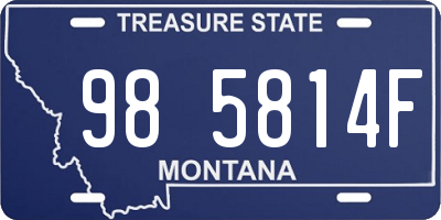 MT license plate 985814F