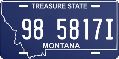 MT license plate 985817I