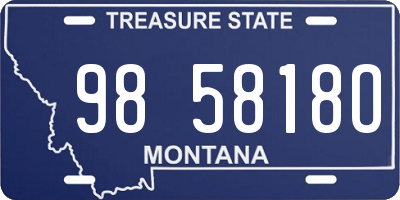 MT license plate 985818O