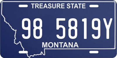MT license plate 985819Y