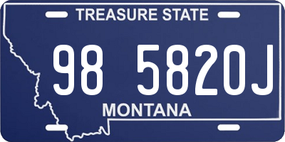 MT license plate 985820J
