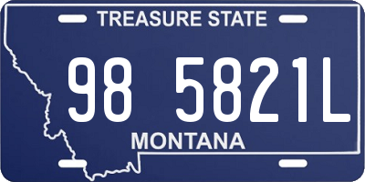 MT license plate 985821L