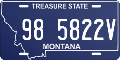 MT license plate 985822V