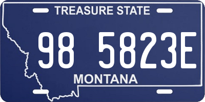 MT license plate 985823E