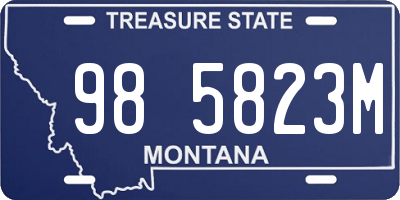 MT license plate 985823M