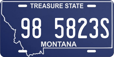 MT license plate 985823S