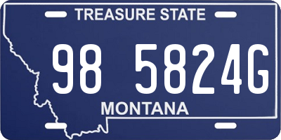 MT license plate 985824G