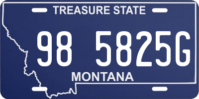 MT license plate 985825G
