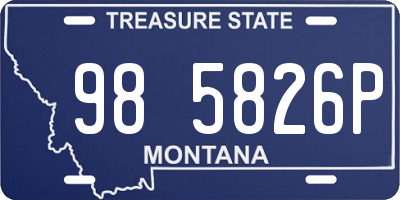 MT license plate 985826P
