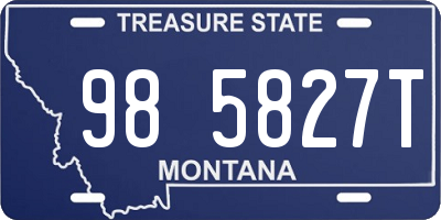 MT license plate 985827T