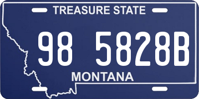 MT license plate 985828B