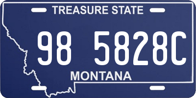 MT license plate 985828C
