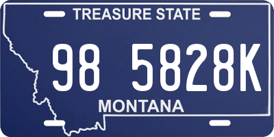 MT license plate 985828K