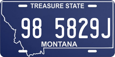 MT license plate 985829J