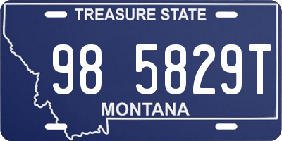 MT license plate 985829T