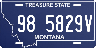 MT license plate 985829V