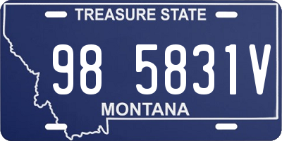 MT license plate 985831V