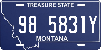 MT license plate 985831Y