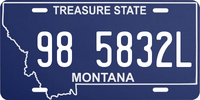 MT license plate 985832L