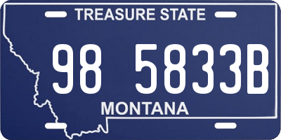 MT license plate 985833B