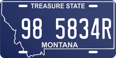 MT license plate 985834R
