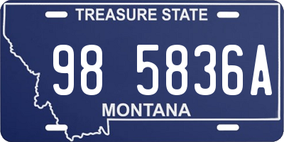 MT license plate 985836A