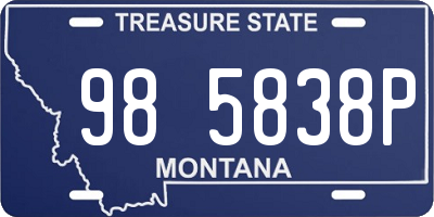 MT license plate 985838P