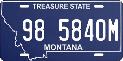 MT license plate 985840M
