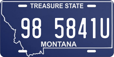 MT license plate 985841U