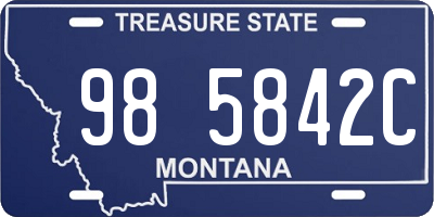 MT license plate 985842C