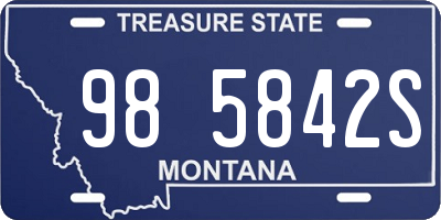 MT license plate 985842S