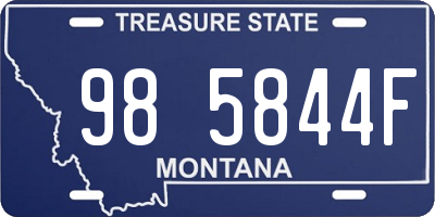 MT license plate 985844F
