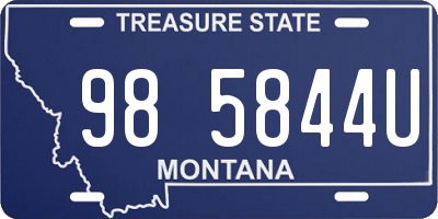 MT license plate 985844U