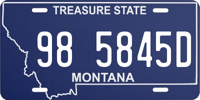 MT license plate 985845D