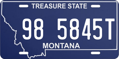 MT license plate 985845T