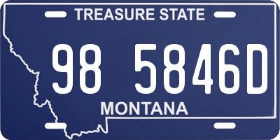 MT license plate 985846D